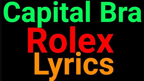 capital rolex lyrics|Rolex (English Translation) – Capital Bra .